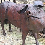 The problems solved, the copper pig is now happy.